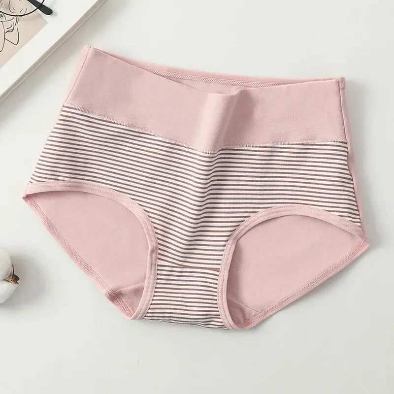 Kit 4 Calcinhas de Algodão com Cintura Alta
