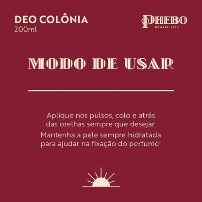 PHEBO - Deo Colônia Limão Siciliano 200ml