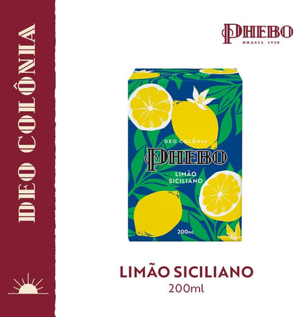 PHEBO - Deo Colônia Limão Siciliano 200ml