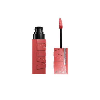 Batom Líquido Vinil Espelhado SuperStay Vinyl Ink Maybelline Cheeky 4,2ml