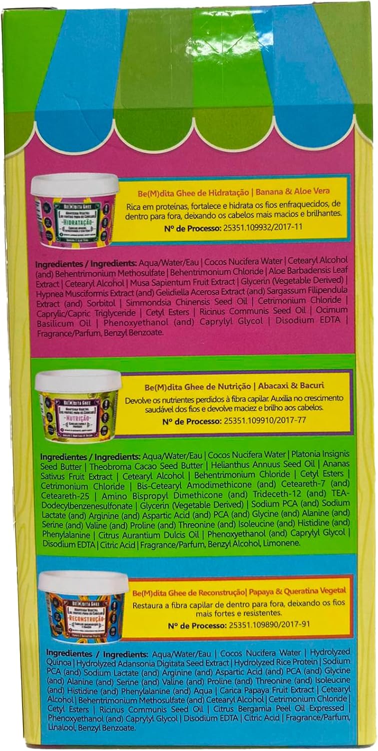 Kit Cronograma Capilar Lola Cosmetics Be(m) Dita Ghee, 3 Produtos
