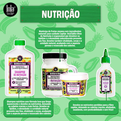 Kit Cronograma Capilar Lola Cosmetics Be(m) Dita Ghee, 3 Produtos