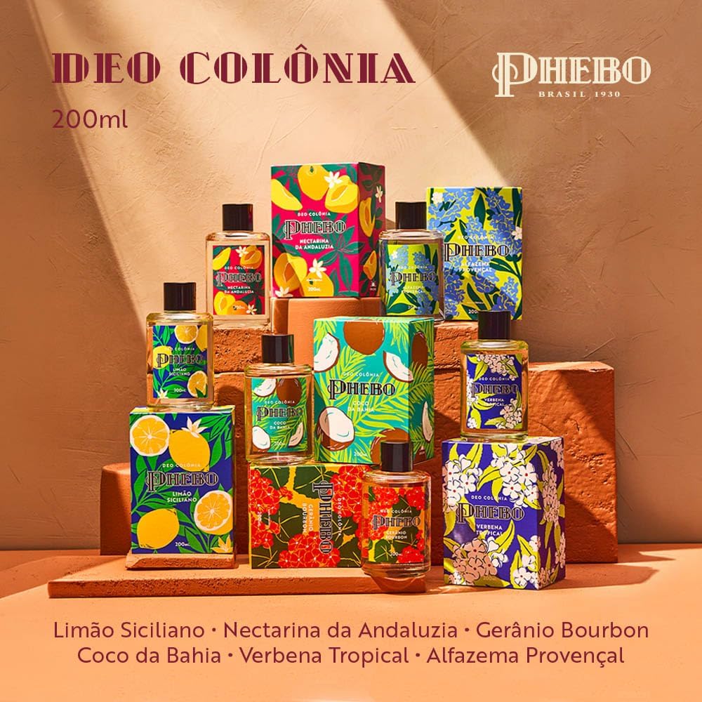 PHEBO - Deo Colônia Limão Siciliano 200ml