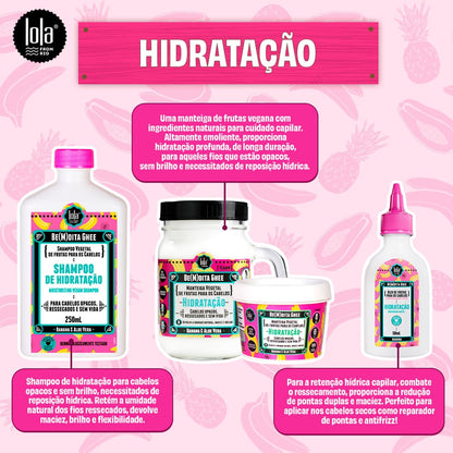 Kit Cronograma Capilar Lola Cosmetics Be(m) Dita Ghee, 3 Produtos