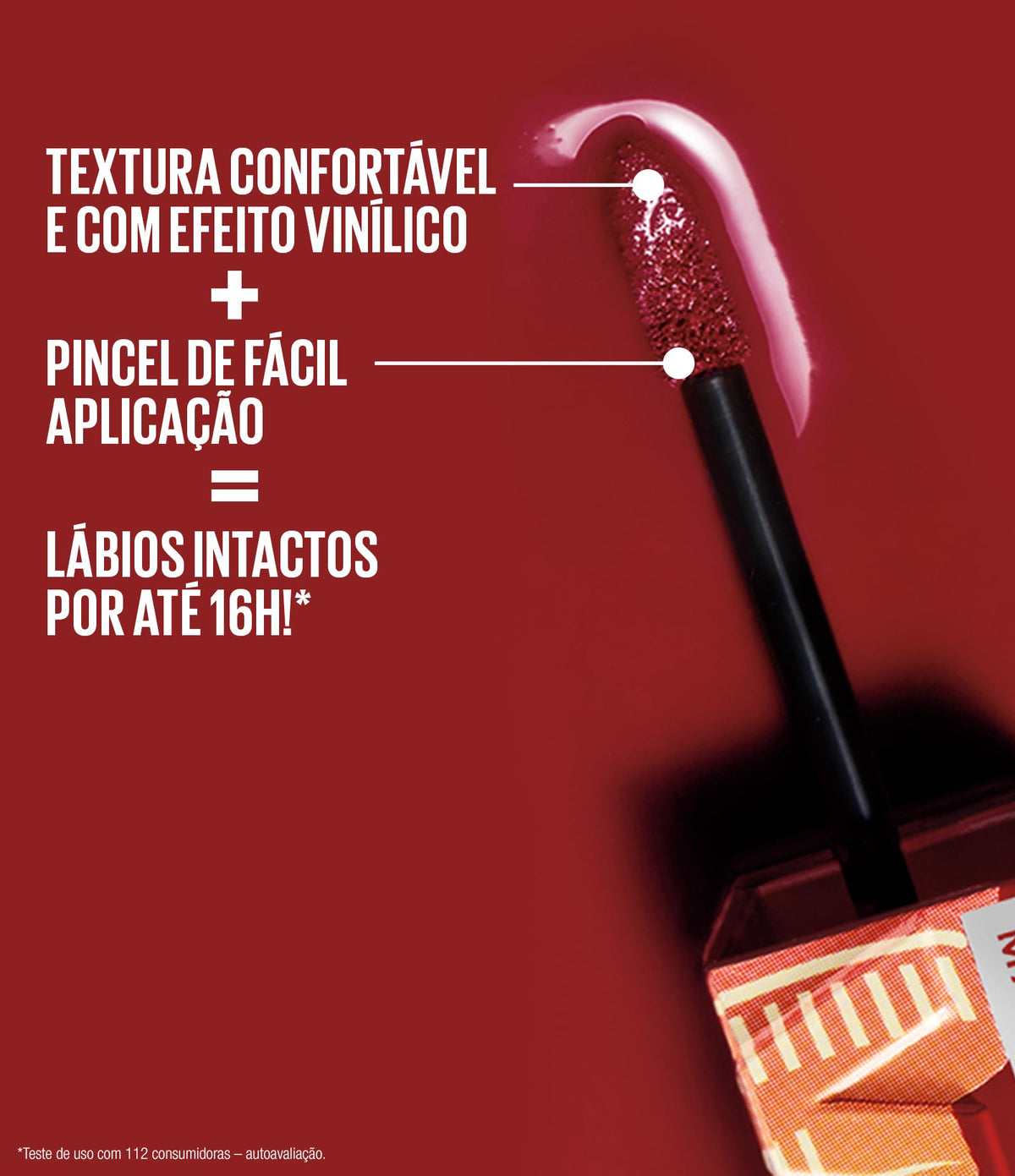 Batom Líquido Vinil Espelhado SuperStay Vinyl Ink Maybelline Cheeky 4,2ml