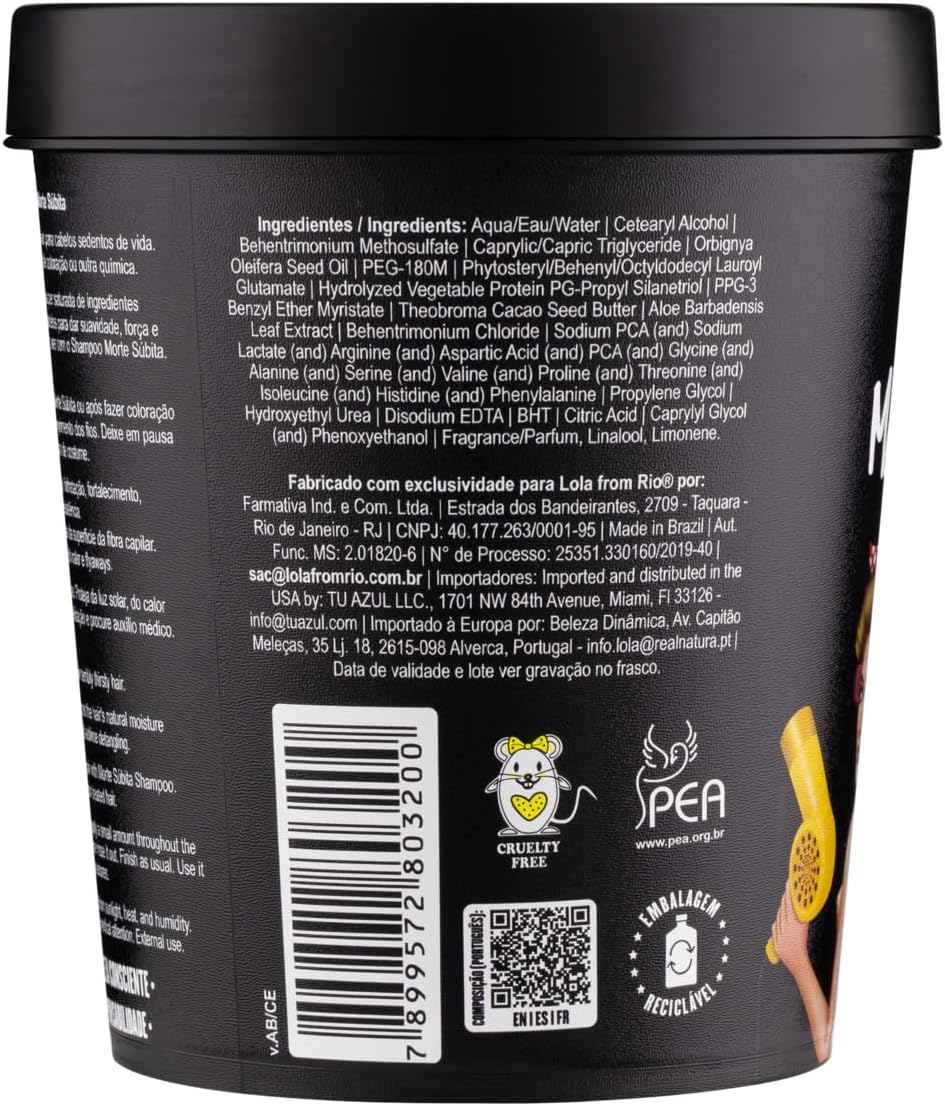 Morte Súbita Máscara Super Hidratante 450g , Lola Cosmetics