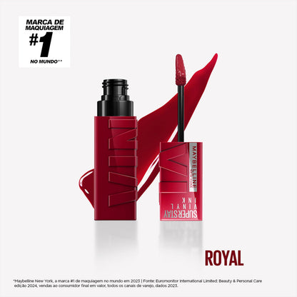 Batom Líquido Vinil Espelhado SuperStay Vinyl Ink Maybelline Cheeky 4,2ml
