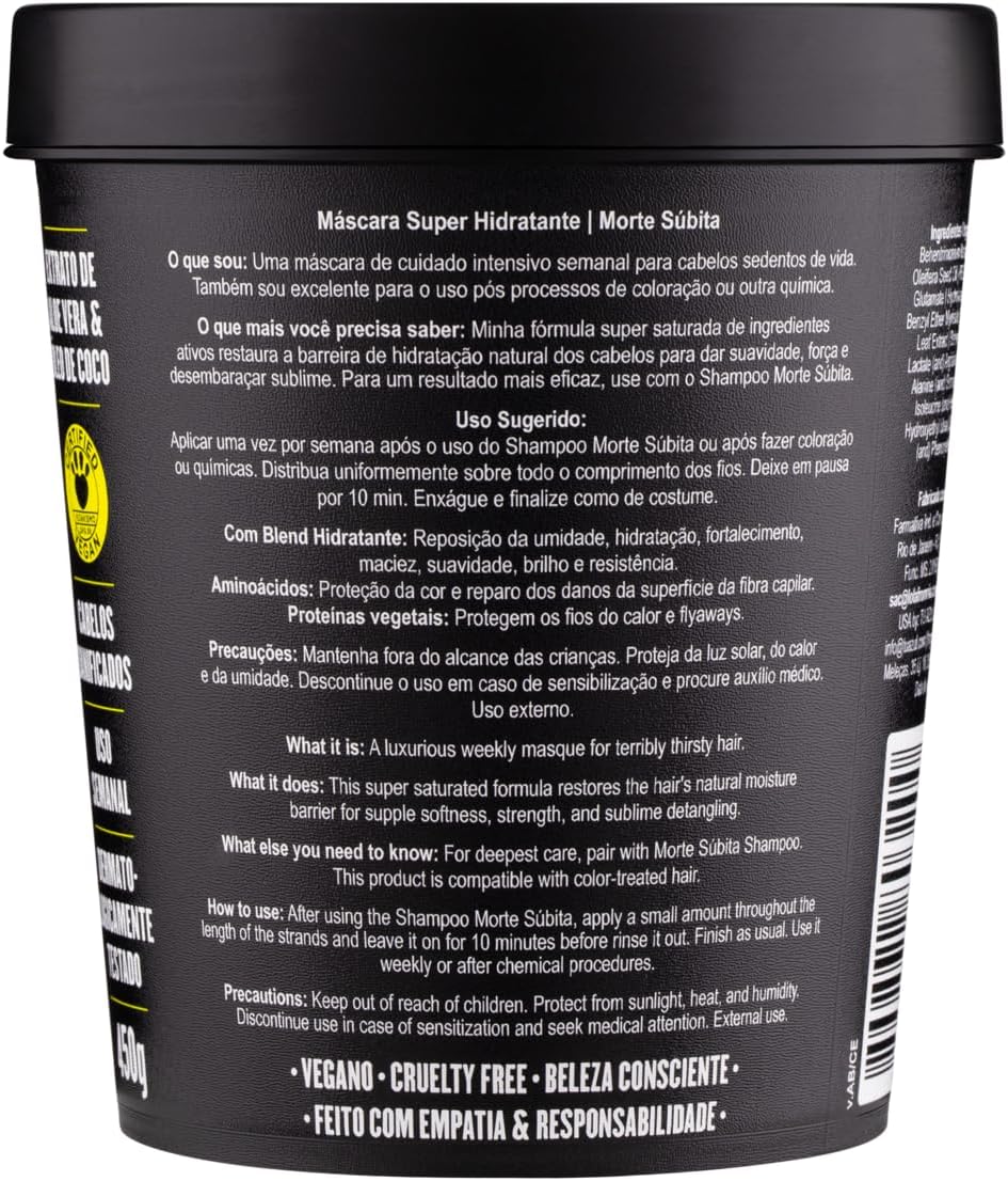 Morte Súbita Máscara Super Hidratante 450g , Lola Cosmetics