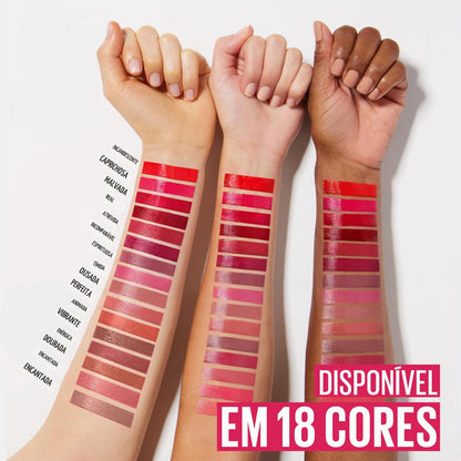 Batom Líquido Vinil Espelhado SuperStay Vinyl Ink Maybelline Cheeky 4,2ml