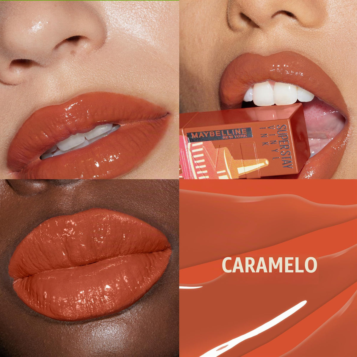 Batom Líquido Vinil Espelhado SuperStay Vinyl Ink Maybelline Cheeky 4,2ml