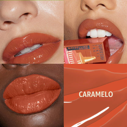 Batom Líquido Vinil Espelhado SuperStay Vinyl Ink Maybelline Cheeky 4,2ml