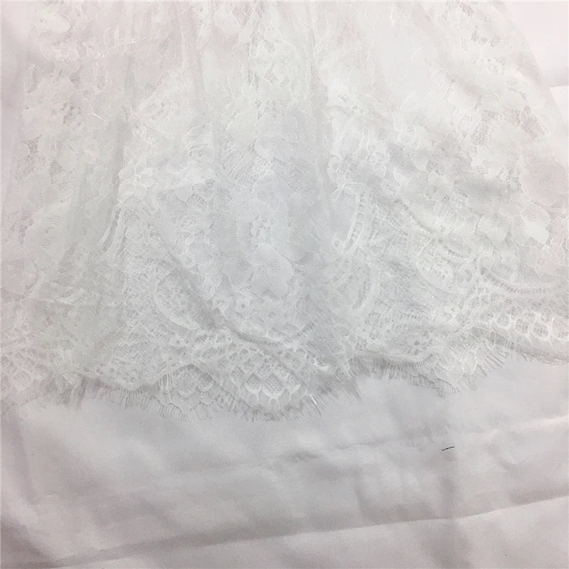 Saia Mini de Renda Feminina com Transparência – Branca ou Preta