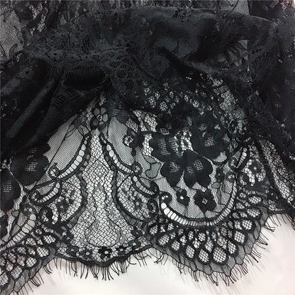 Saia Mini de Renda Feminina com Transparência – Branca ou Preta