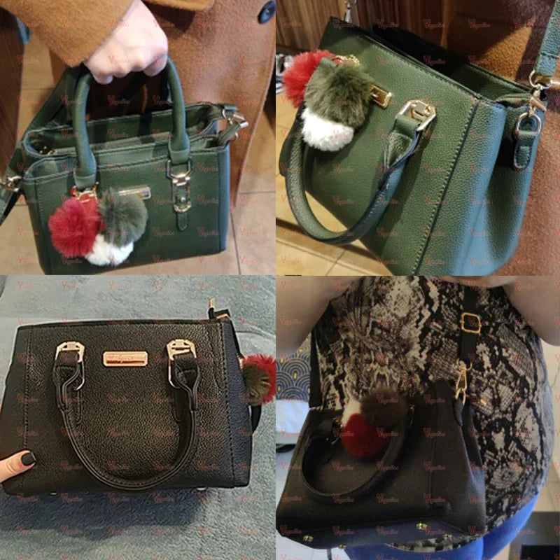 Bolsa Feminina Elegance com Pingente Decorativo e Alça Transversal
