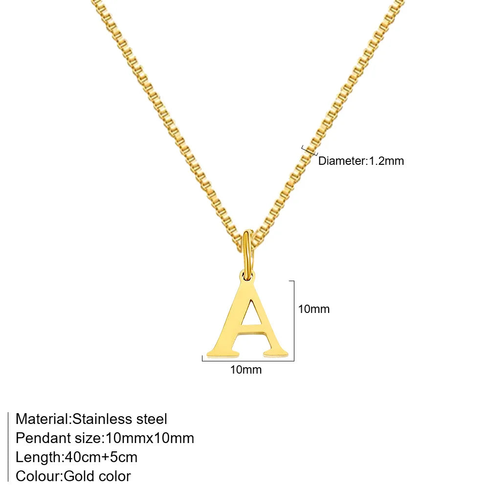 Colar Feminino com Letra Inicial Banhado a Ouro 18K