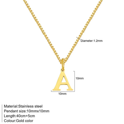 Colar Feminino com Letra Inicial Banhado a Ouro 18K