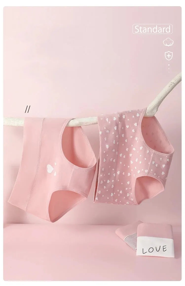 Kit 4 Calcinhas de Algodão com Cintura Alta