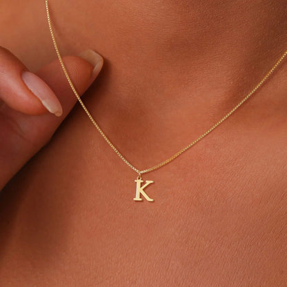 Colar Feminino com Letra Inicial Banhado a Ouro 18K