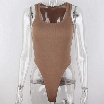 Body Feminino Canelado Sem Mangas